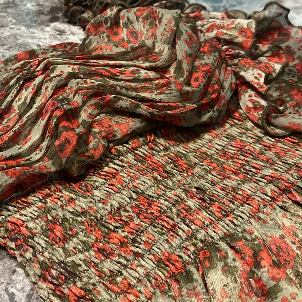 Chelsea & Violet Floral Ruffle Dress - Size Small - Picture 10 of 13